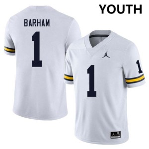 Jaishawn Barham Michigan Youth College Football 2025-26 #1 Jersey - White 825406-678