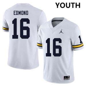 Jo'Ziah Edmond University of Michigan #16 Youth College Football Alumni Jerseys - White 288040-882