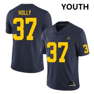 Julius Holly University of Michigan High School College Football Youth #37 Jersey - Navy 877786-499