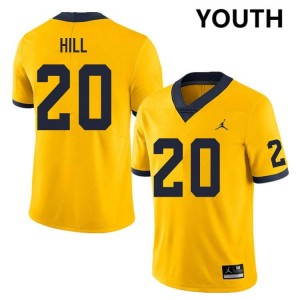 Jyaire Hill Michigan College Football Youth Replica #20 Jersey - Yellow 669022-410