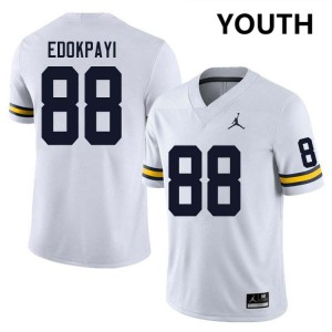 Lugard Edokpayi Michigan Youth 2025 College Football #88 Jerseys - White 312727-511