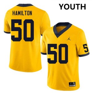 Luke Hamilton Michigan Youth College Football 2025 #50 Jersey - Yellow 501005-828