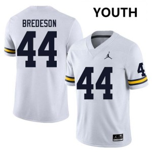 Max Bredeson Michigan Youth Stitched College Football #44 Jerseys - White 110629-275