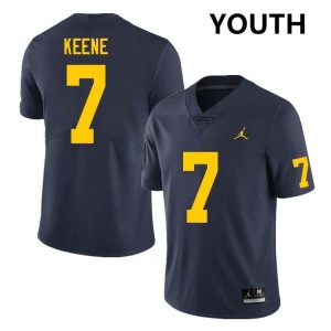 Mikey Keene Michigan Youth Player College Football #7 Jerseys - Navy 128274-987