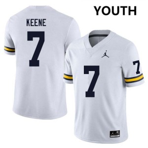 Mikey Keene University of Michigan Youth #7 NCAA College Football Jersey - White 823856-314