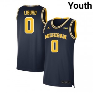 Ricky Liburd Michigan Stitched College Basketball #0 Youth Jersey - Navy 713986-278