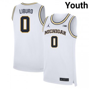 Ricky Liburd Michigan Youth #0 Player College Basketball Jersey - White 670139-954