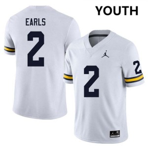 Shamari Earls University of Michigan #2 College Football Youth Game Jersey - White 650319-218
