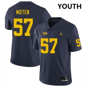 Travis Moten Michigan Youth College Football 2025 #57 Jerseys - Navy 195178-655