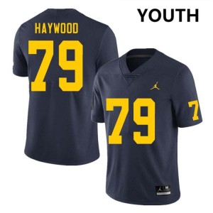Ty Haywood Michigan College Football Youth Player #79 Jerseys - Navy 150187-808