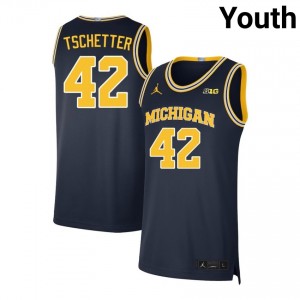 Will Tschetter Michigan Youth College Basketball #42 Player Jersey - Navy 459081-222