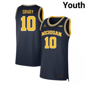 Winters Grady Wolverines Youth College Basketball 2025 #10 Jerseys - Navy 399184-459