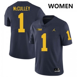 Donaven McCulley Michigan College Football #1 Youth NCAA Jerseys - Navy 925003-142