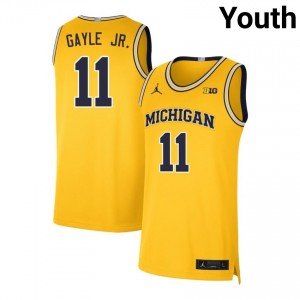 Roddy Gayle Jr. Michigan Wolverines College Basketball Youth 2025-26 #11 Jerseys - Maize 621331-979